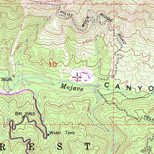 Topographic Map of Pilot Rock Conservation Camp, CA