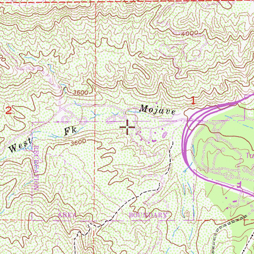 Topographic Map of Rio Baranca Valle Campground, CA