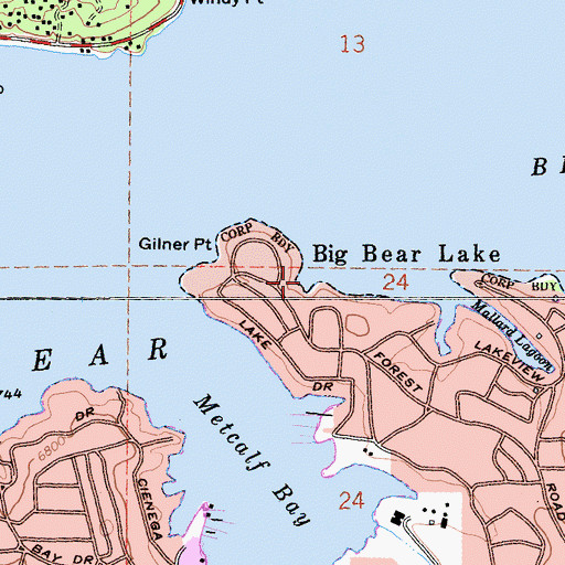 Topographic Map of Sawmill Cove Landing, CA