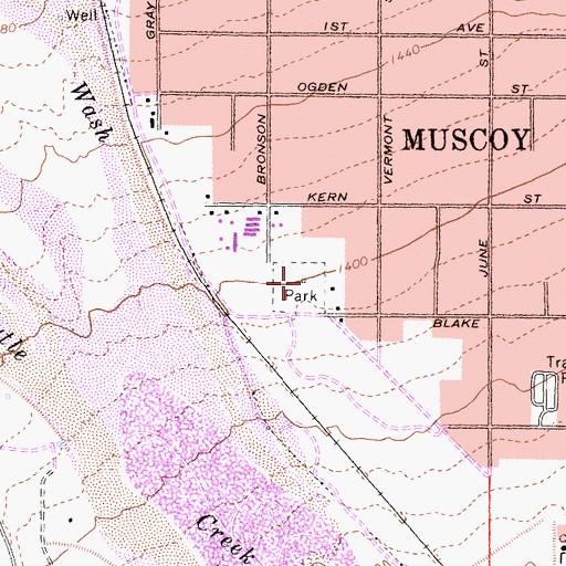 Topographic Map of Blake Park, CA