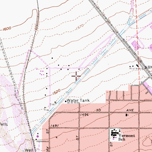 Topographic Map of Devil Creek Diversion Channel, CA