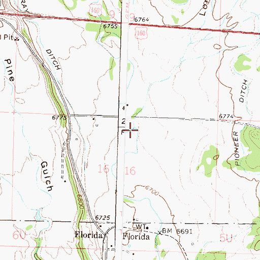Topographic Map of Long Hollow, CO