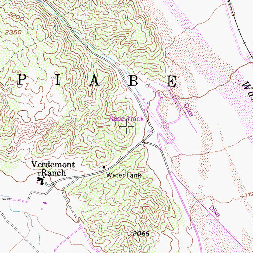 Topographic Map of Glen Helen Off Highway Vehicle Park, CA