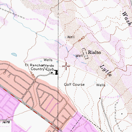 Topographic Map of Lytle Creek Levee, CA