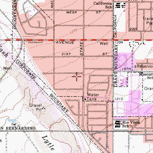 Topographic Map of Macedonia Missionary Baptist Church, CA