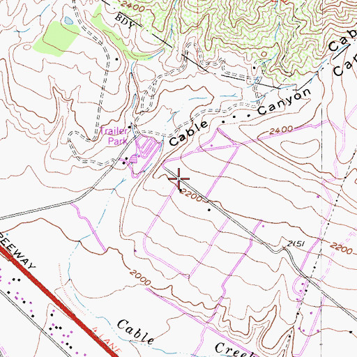 Topographic Map of North Verdemont Elementary School, CA