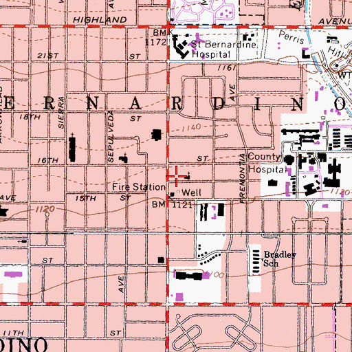 Topographic Map of Christian and Missionary Church, CA