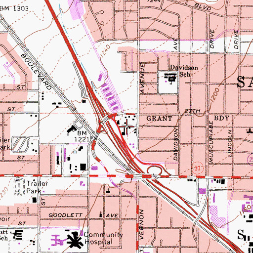 Topographic Map of New Apostolic Church, CA