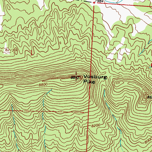 Topographic Map of Vosburg Pike, CO