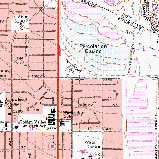 Topographic Map of Calvary Assembly of God Church, CA