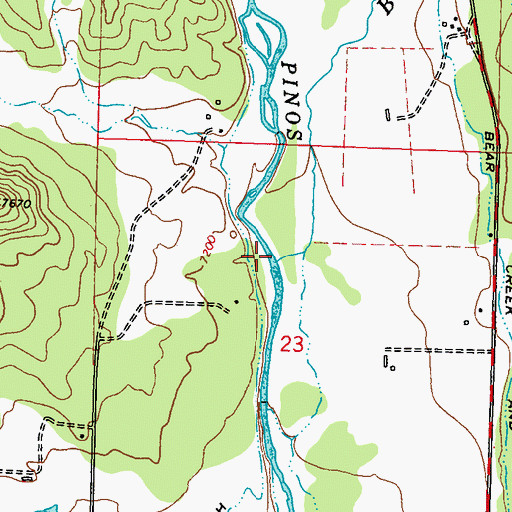 Topographic Map of Bear Creek, CO