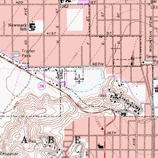 Topographic Map of Little Mountain Basin, CA