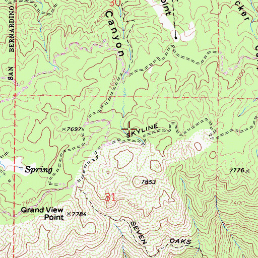 Topographic Map of Deer Campsite, CA