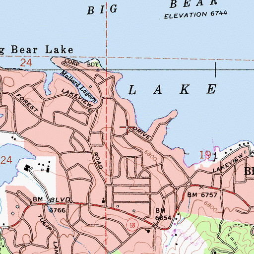 Topographic Map of East Landing, CA