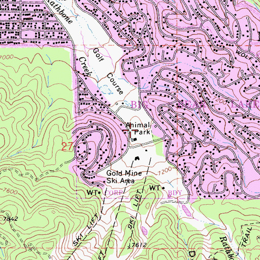 Topographic Map of Moonridge Zoo, CA