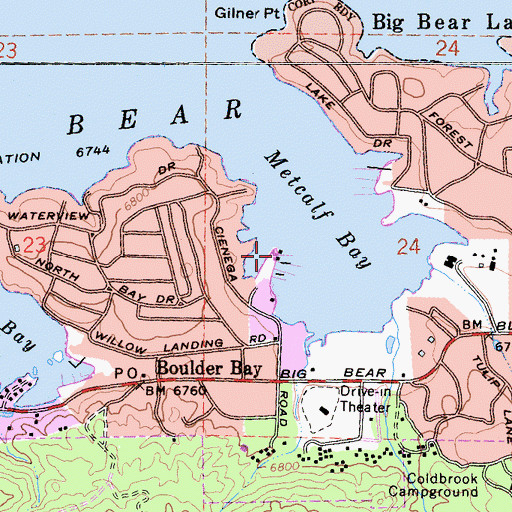 Topographic Map of Pleasure Point Landing, CA