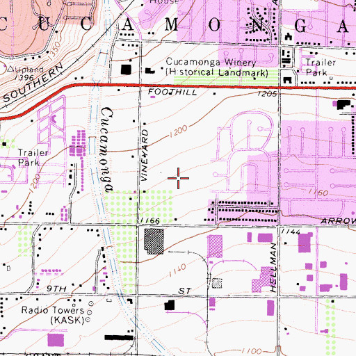Topographic Map of Bear Gulch Elementary School, CA