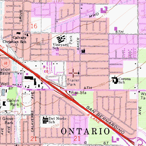 Topographic Map of Brethren In Christ Church, CA