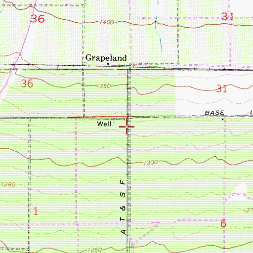 Topographic Map of Central Park Plaza Shopping Center, CA