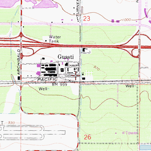 Topographic Map of Church of Secundo d'Asti, CA