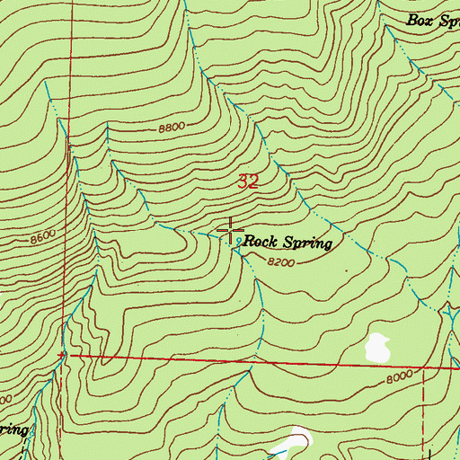 Topographic Map of Rock Spring, CO