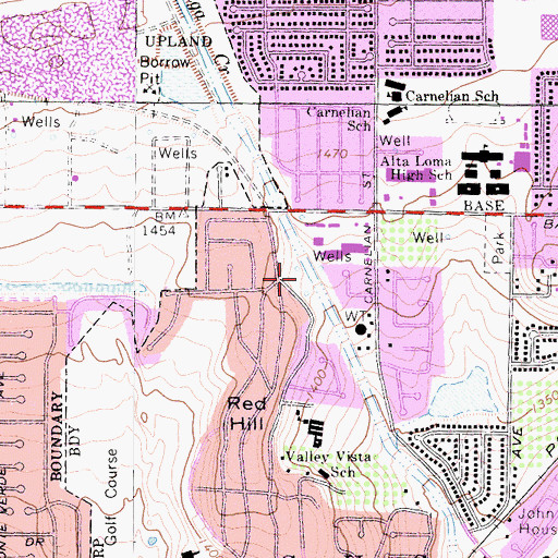 Topographic Map of Don Tiburcio Tapia Park, CA