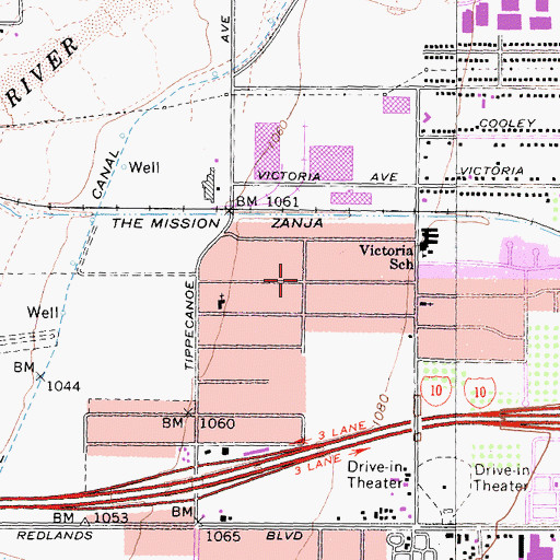 Topographic Map of North Loma Linda, CA
