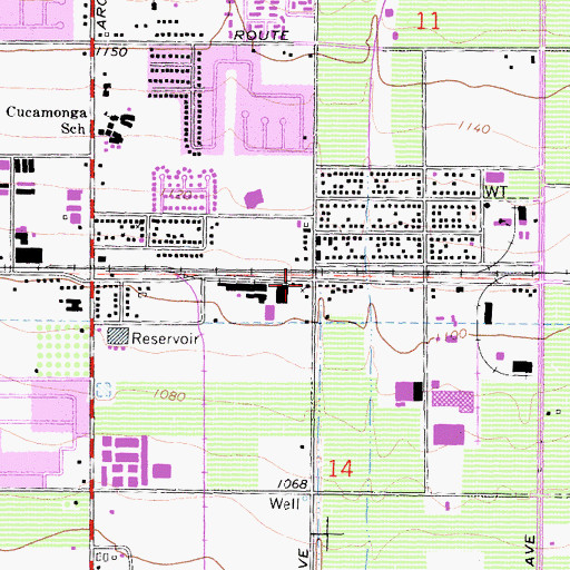 Topographic Map of Our Lady of Mount Carmel Church, CA