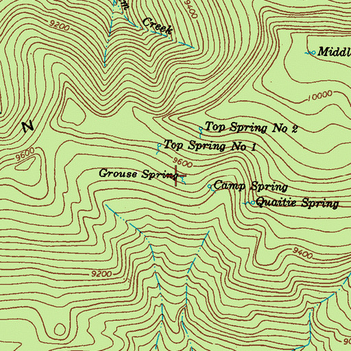 Topographic Map of Grouse Spring, CO