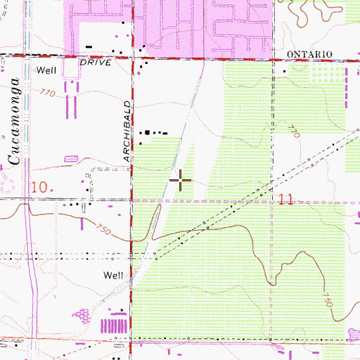 Topographic Map of Ranch View Elementary School, CA