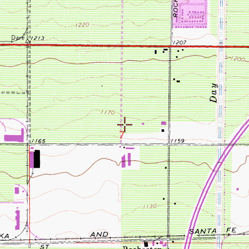 Topographic Map of Rancho Cucamonga Sports Complex, CA