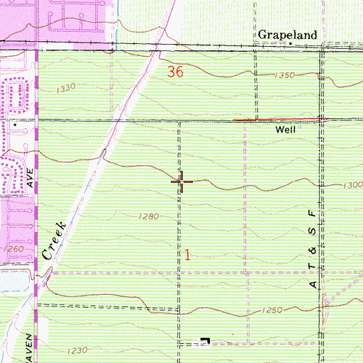 Topographic Map of Ruth Musser Middle School, CA