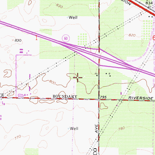 Topographic Map of San Antonio Winery, CA