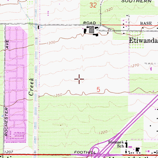 Topographic Map of Victoria Lakes Park, CA