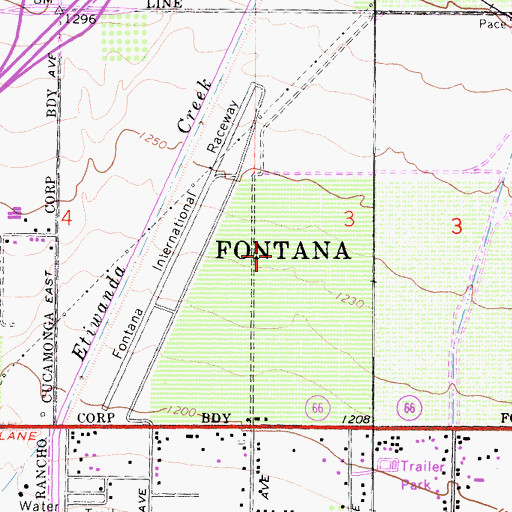 Topographic Map of West Heritage Elementary School, CA