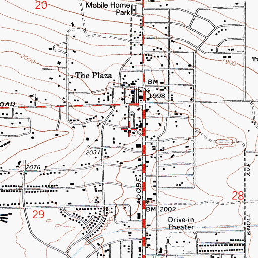 Topographic Map of Faith in the Word Christian Center, CA