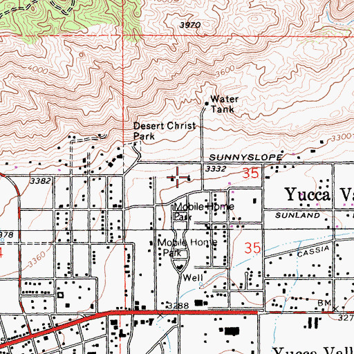 Topographic Map of First Christian Church, CA