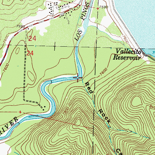 Topographic Map of Red Rock Canyon, CO
