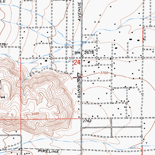 Topographic Map of Lighthouse Christian Center, CA