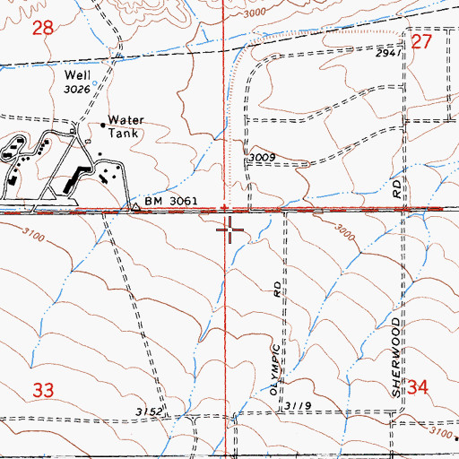 Topographic Map of Joshua Tree Memorial Park, CA