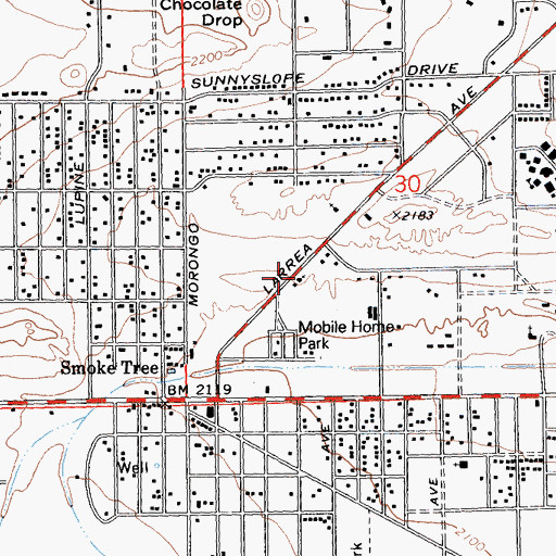 Topographic Map of Saint Martin in the Fields Episcopal Church, CA