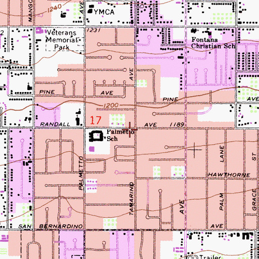 Topographic Map of The Church of Jesus Christ of Latter Day Saints, CA