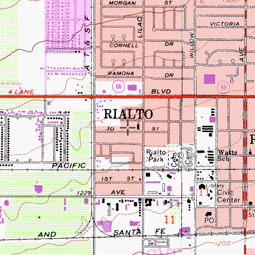 Topographic Map of Cornerstone Christian Church, CA