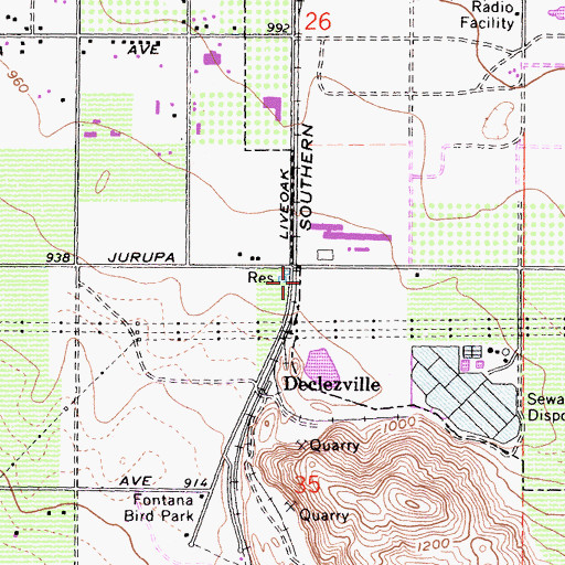 Topographic Map of Declez Ranch-Pagliuso Winery Historic Site, CA