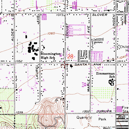 Topographic Map of Harvester Church of the Second Chance, CA