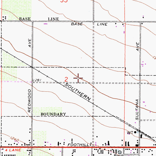 Topographic Map of Hemlock Elementary School, CA