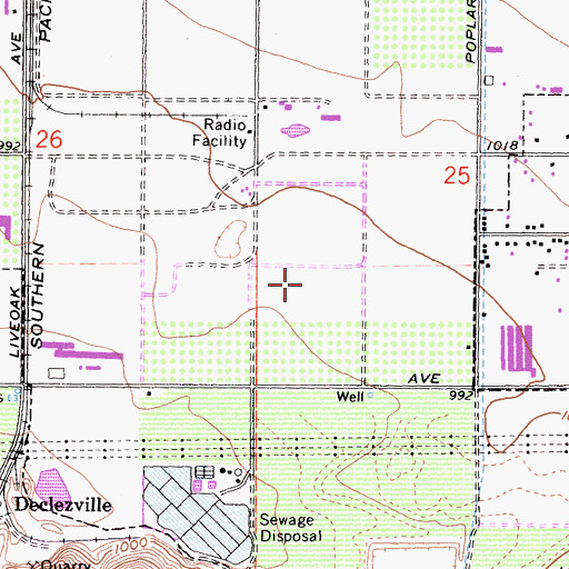 Topographic Map of Jurupa Industrial Park, CA