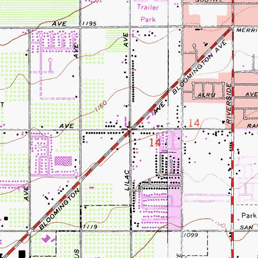 Topographic Map of New Life Center, CA