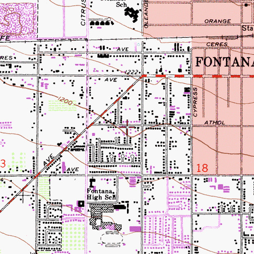 Topographic Map of Saint Nicholas Byzantine Catholic Church, CA
