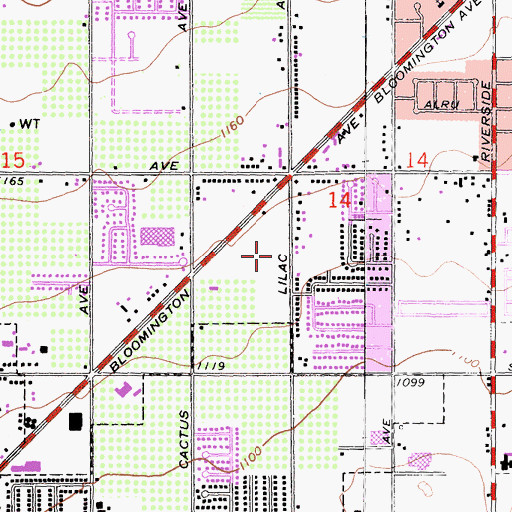 Topographic Map of Simpson Elementary School, CA